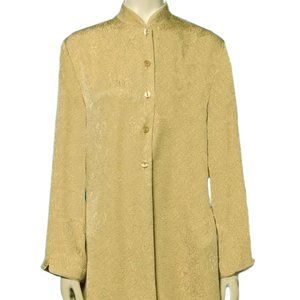 Vintage Oscar de la Renta Gold Jacquard Silk Wedding Jacket